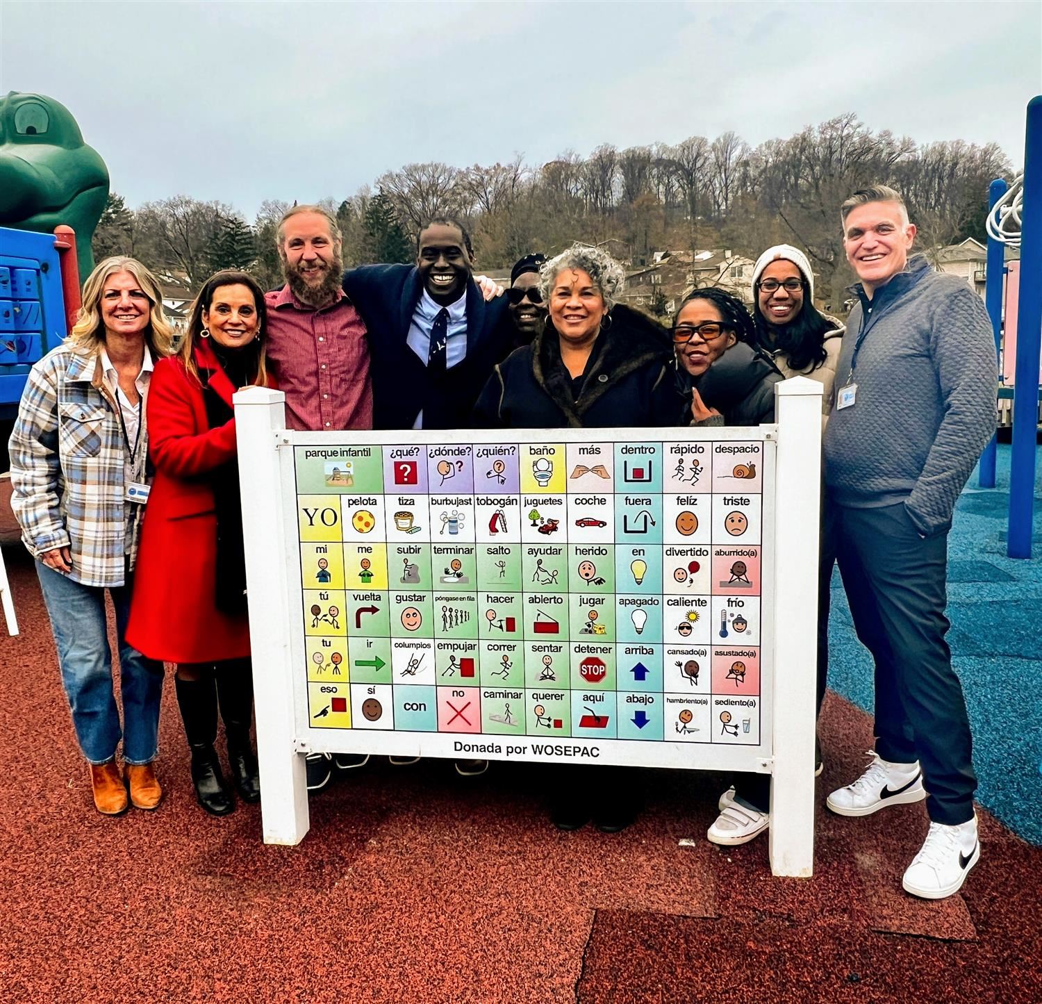 Communication Board Installed at Kelly Elementary School Playground